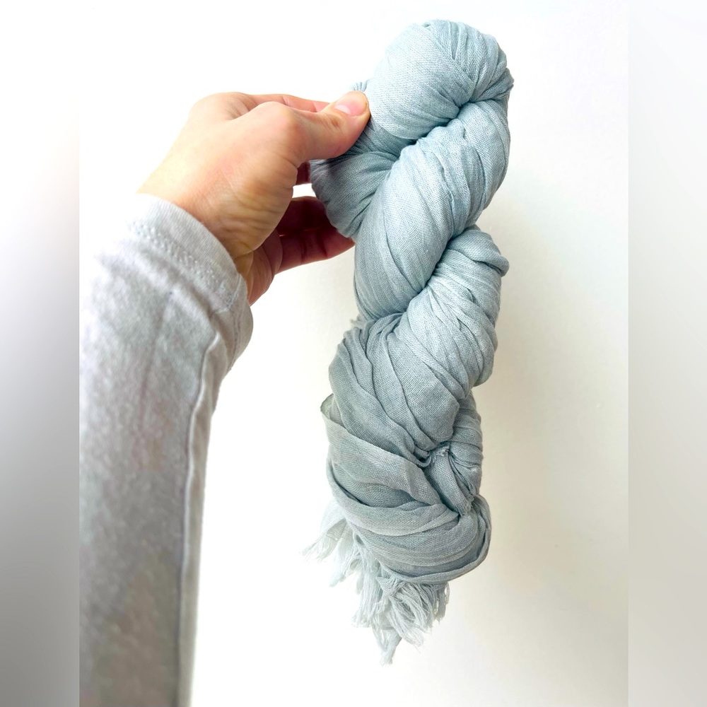 TILO Scarves Luxe Casual Crinkle Scarf! Lightest of baby blue hues. NEW!